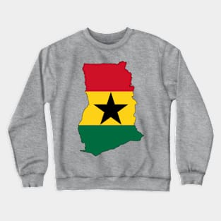 Ghana Flag Map Crewneck Sweatshirt